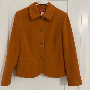 Anne Klein Women's Burnt Orange Wool Blazer Size 8 Women’s